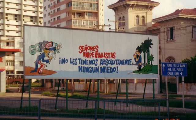 Havana Cuba anti-imperialist sign Uncle Sam propaganda